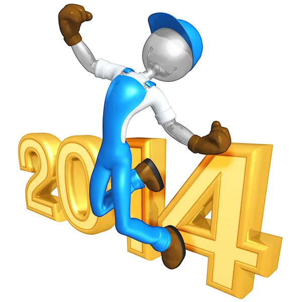 New Year 2014 Gold    constructor — Stockfoto
